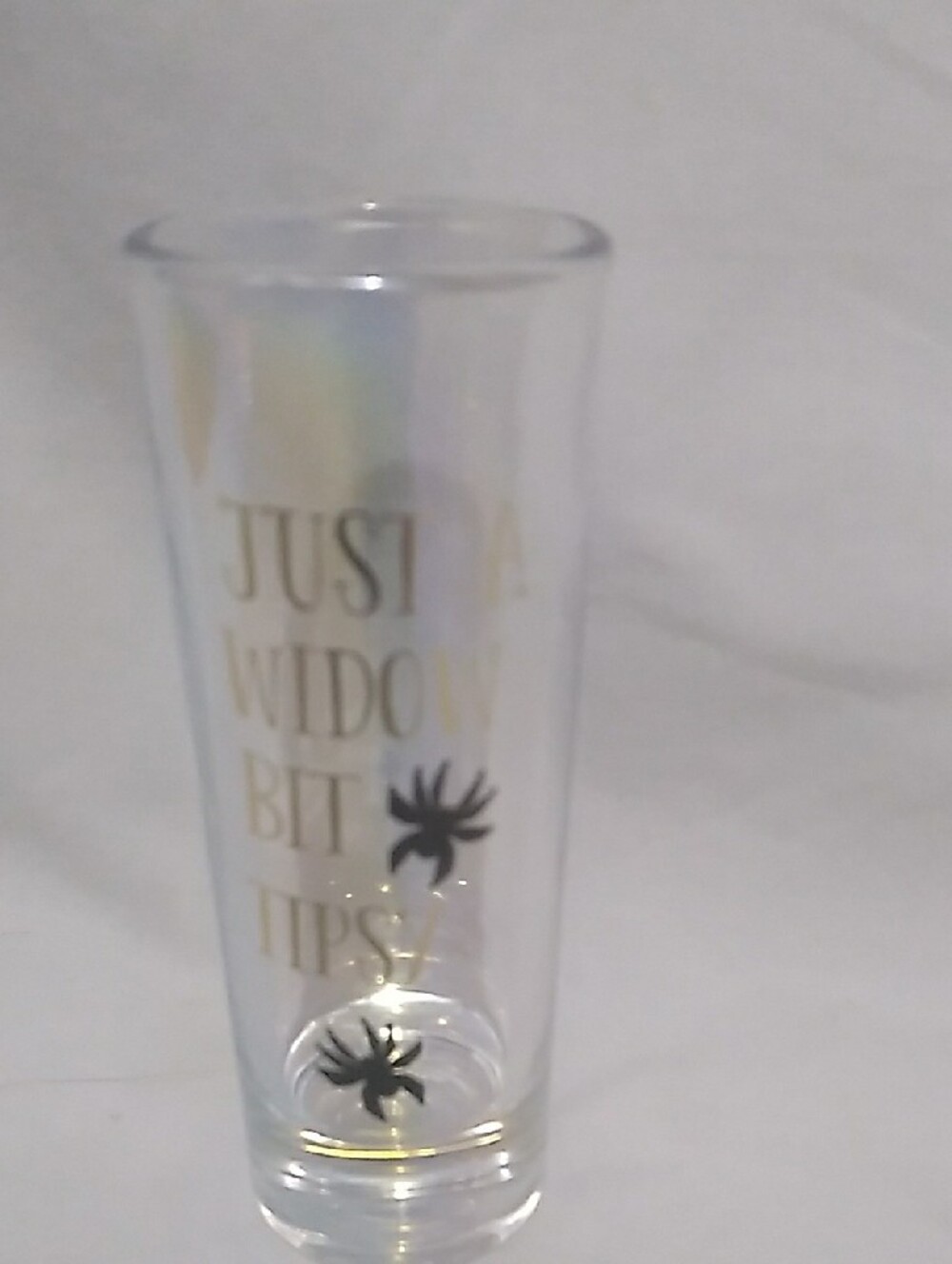 Halloween Tall Shot Glasses Set Of 4 - Clear with Black Spooky Icons(H1) - Picture 10 of 13